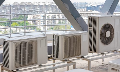 Hvac System Building Top Multi Hvac System Units at Top of Building