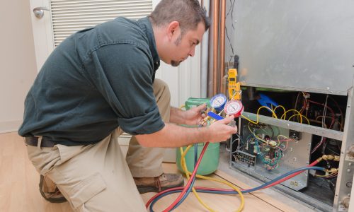 HVAC Technician Working HVAC Technician Working